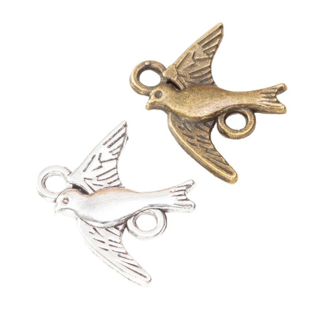 

Серебряные, бронзовые подвески в виде птиц из цинкового сплава, подвески в виде голубя и птиц, ювелирные аксессуары
