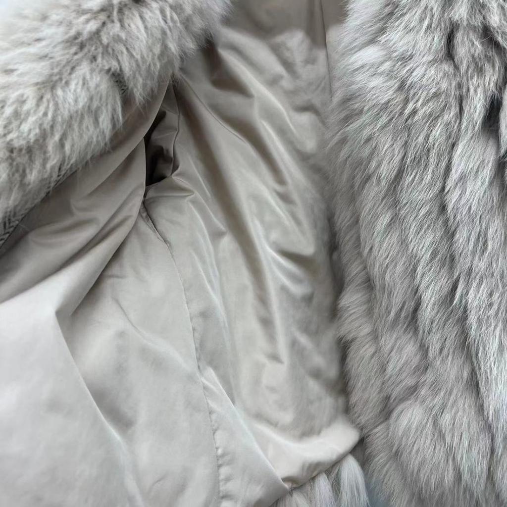 Real Fox Fur Coat for Women Autumn and Winter Warm Real Fur Coat Short Style Fur Versatile Young Tops