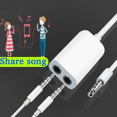 3.5mm 1Male To 2 Female Audio Headphone Headset Earphone Splitter Cable Double Jack Headphone Splitter for Cellphone