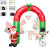 Festive Inflatable Christmas Decoration Glowing Santa Claus Snowman Gingerbread Man Yard Ornament