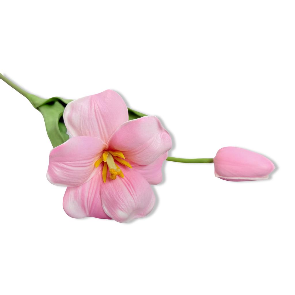 Branch - Pink Foam Tulip 53 Cm
