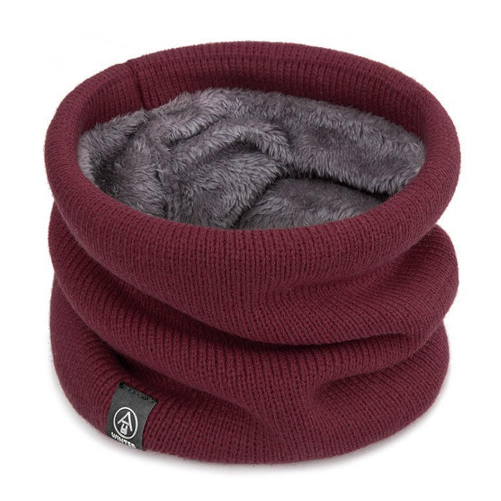 Unisex Solid Winter Thickened Velvet Neck Warm Scarf Plush Scarf Casual Versatile Outdoor Windproof Warm Scarf for Men Women