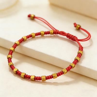 Lucky Red String Bracelet Adjustable Braided Chinese New Year Good Fortune Braslet Minimalist Jewelry Gift For Men Women Joias
