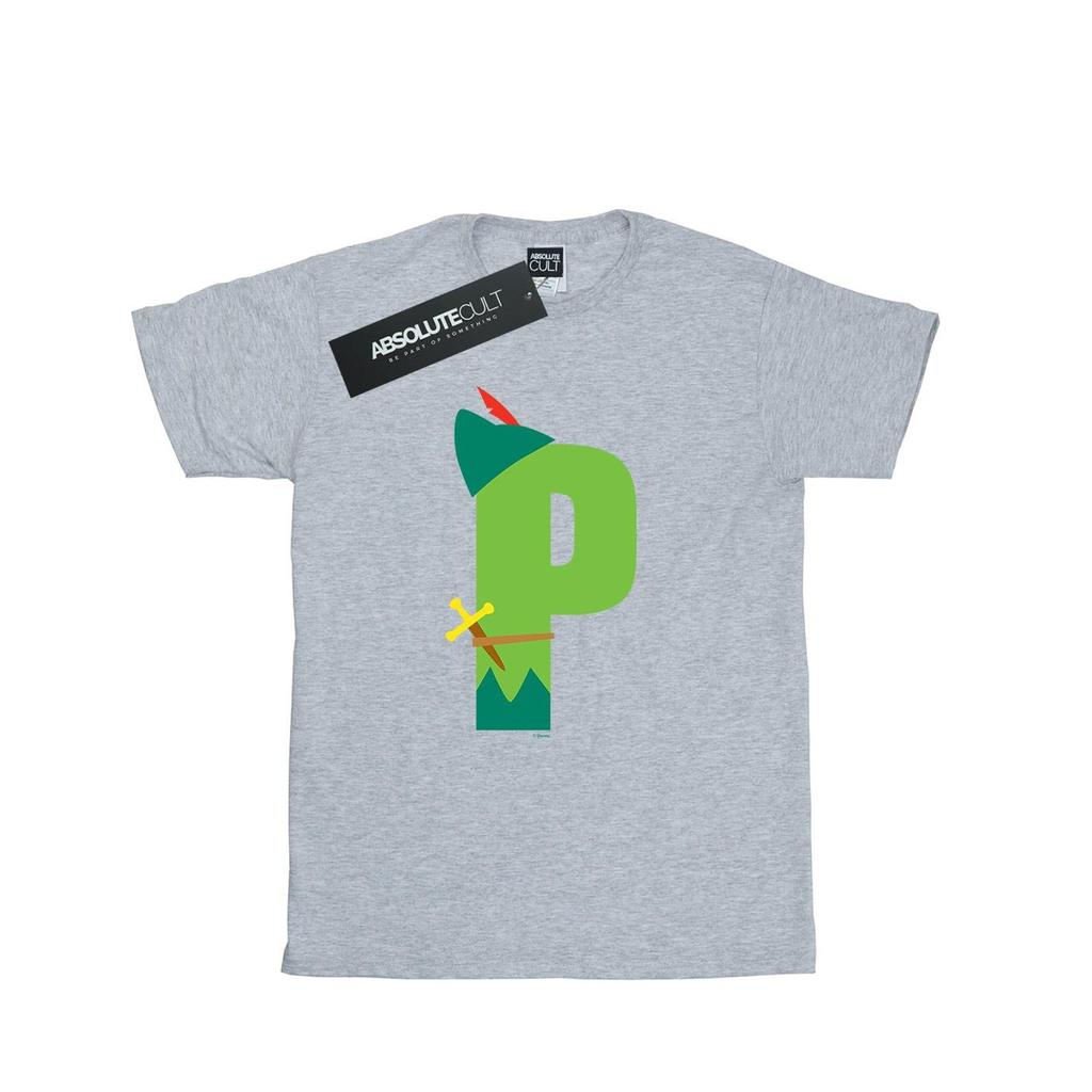 Disney Mens Alphabet P Is For Peter Pan T-Shirt