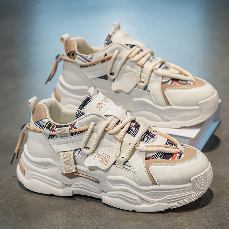 

Мужская обувь весна новая дышащая маленькая белая обувь мужская трендовая универсальная платформа спортивная обувь повседневная модная обувь 41