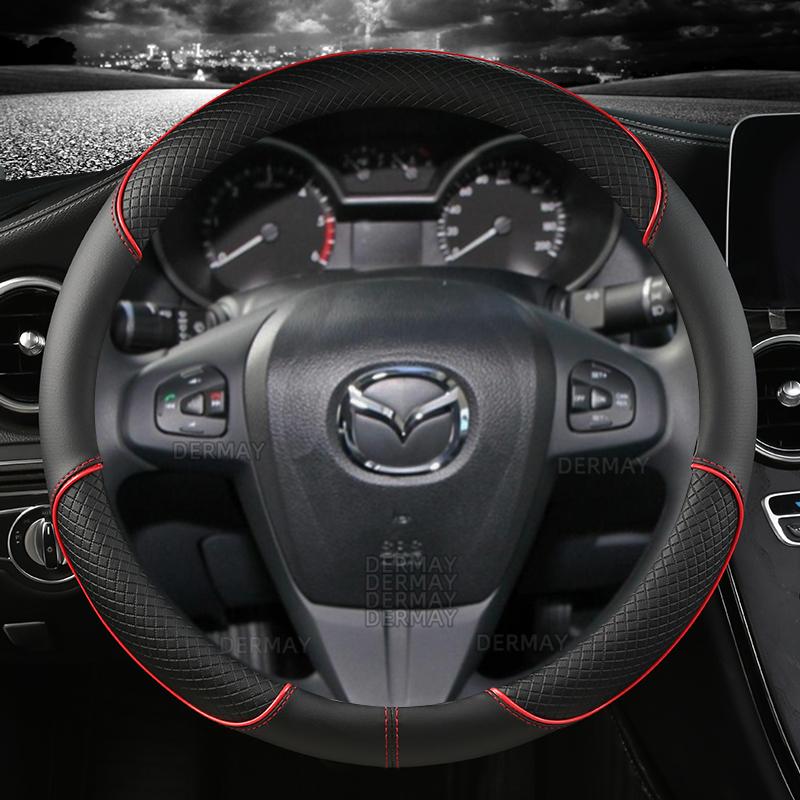 

Чехол на руль автомобиля DERMAY из искусственной кожи для Mazda BT50 BT-50 I II III 2006 ~ 2023, автомобильные аксессуары Fast