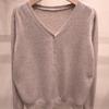 [Shop  ] Women S V Neck Plain baSic Spring Knit Cardigan 21dS Wcd 5166 Gray