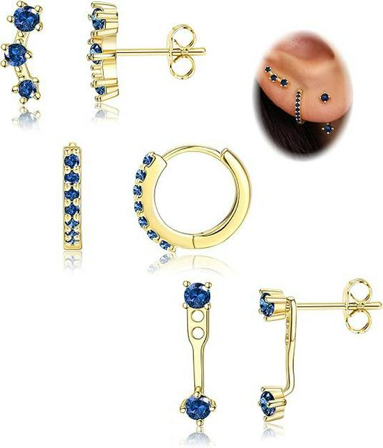 2024 Women's Electroplated Gold Earrings Set: 6-Piece European & American Style