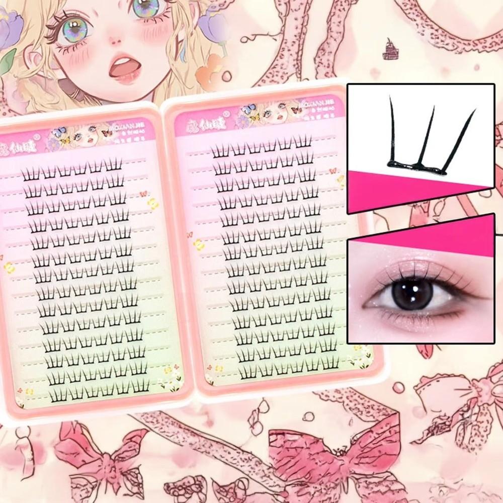 Black Color DIY Fake Lash Natural Style False Eyelashes New Lash Extensions for Idol Girls