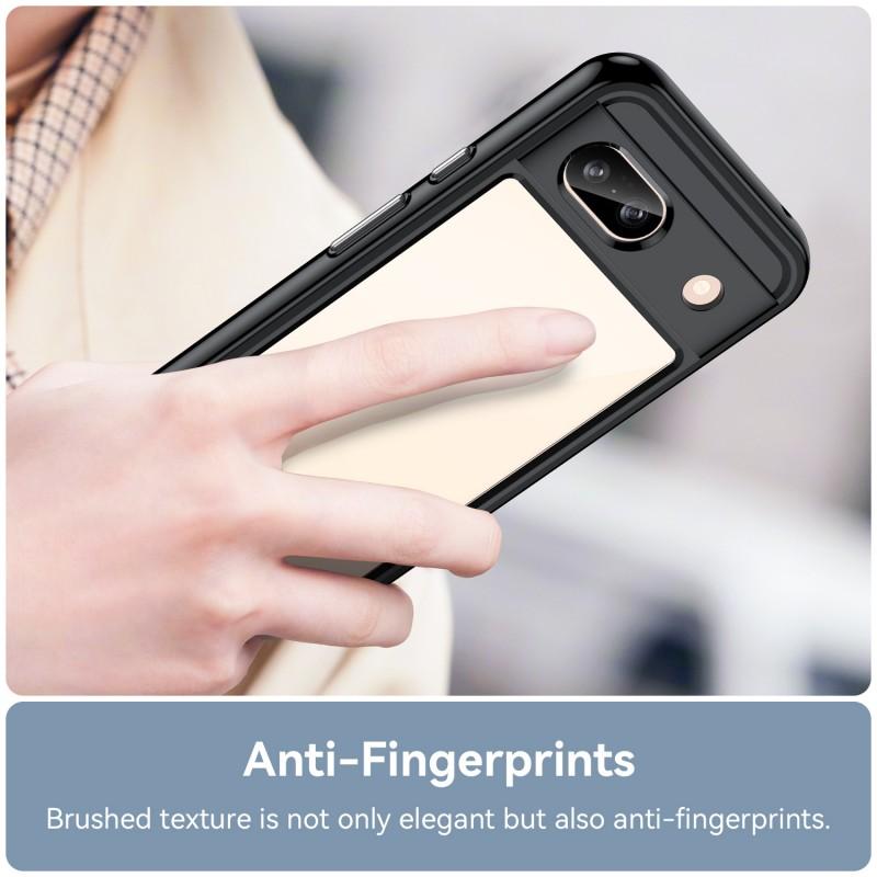 For Google Pixel 8a Back Cover WANLONFENG XC Series TPU Acrylic Phone Case with Tempered Glass Film