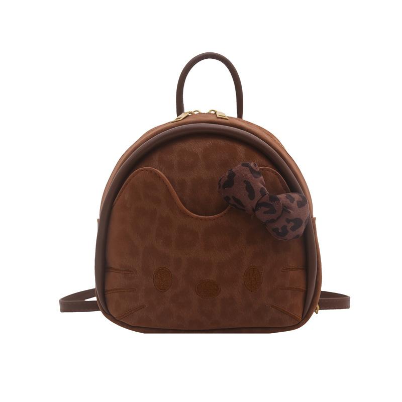 Cartoon Kitten Children'S Backpack Cute Bow Baby Small Schoolbag Winter Boys And Girls Backpack