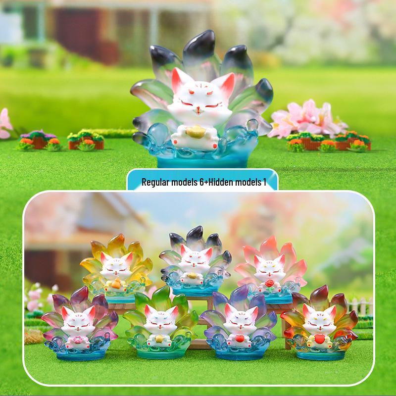 Kunlun Neunschwänziger Fuchs Überraschungsbox - Geburtstagsgeschenk Ornament für Jungen & Mädchen