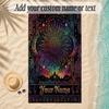 Cosmic Theme Soft Beach Towel Personalized Custom Name Text Towel Portable for Beach Pool Travel