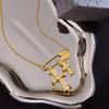 Pin Cross Pendant Necklace Niche Light Luxury High-End Flash Trading Zircon Paper Clip Clavicle Chain Accessories