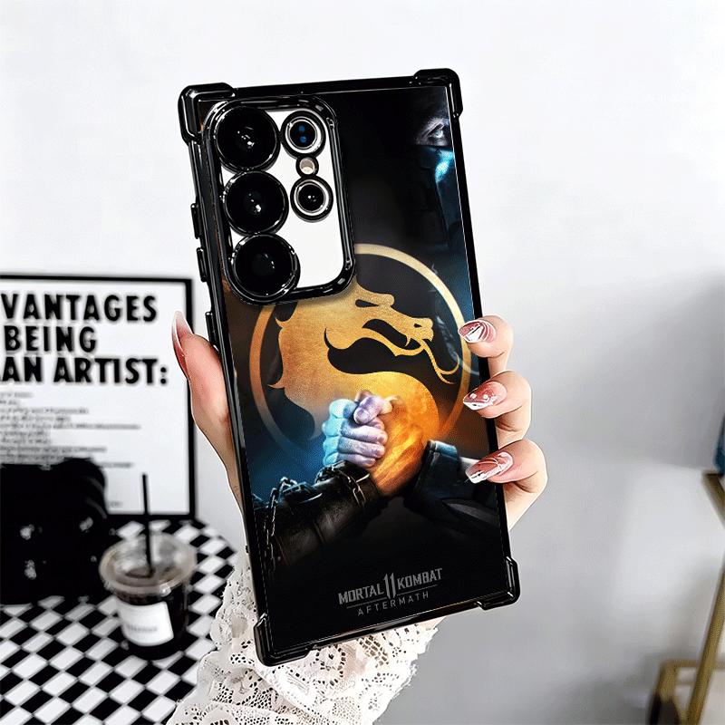 Mortal Kombat Game Plating Phone Case For Samsung Galaxy S24 S25 FE S26 Edge S23 Ultra S22 S21 Plus S20 Anti-Fall Airabag Cover