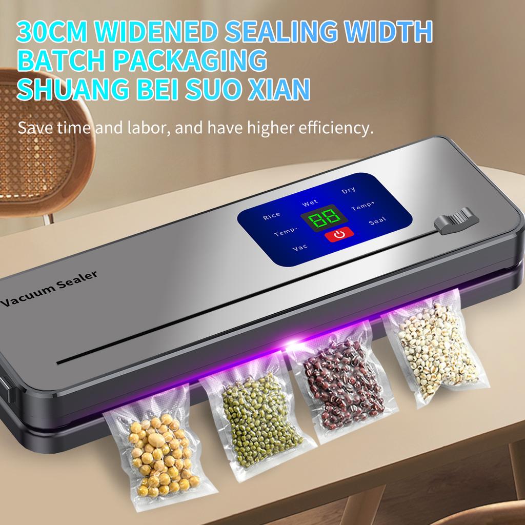 Charging wireless portable vacuum sealing machine with multi package vacuum touch button and sealed countdown display