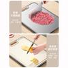 Double Sided Stainless Steel Fruit Cutting Board Anti Bacterial Anti Mold Kitchen Chopping Board Wheat Straw