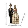 1 Halloween Couple Skeleton Statue Ornament, Vintage Wedding Dress Style, Home Desktop Party Decoration, Spooky and Romantic Atmosphere Item