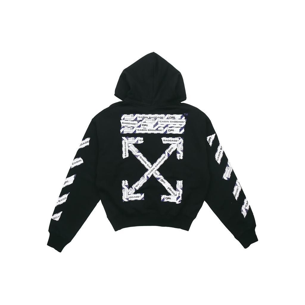 Off-White Ss20 Series Arrow Print Loose Hoodie For Autumn Men Hoodie Black OMBB037S20E300031088