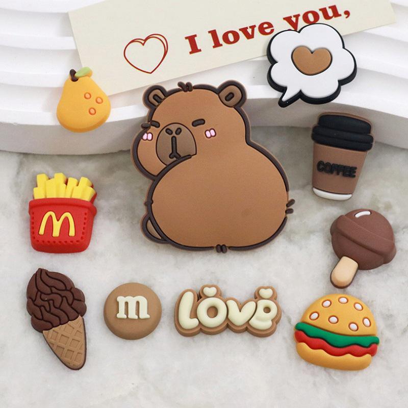Capybara Cartoon DIY Stickers & Buckles: Jewelry, Phone, Cup, Shoe, Fridge, Car Decor