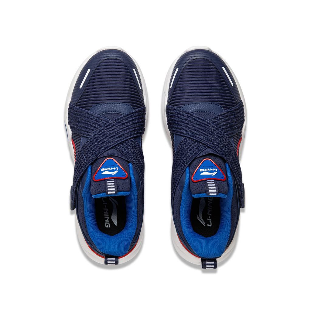 Li Ning Comfortable Versatile Fashion Shock Absorption Rebound Low-Top Casual Shoes Kids sneaker Blue YKCU128-11