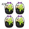 Candy Bags with Handle 2/4/6Pcs Clear Gift Bag for Halloween Christmas, Goodie Treat Holders Handle, Resealable Sealed Pouch Holiday Party Favors