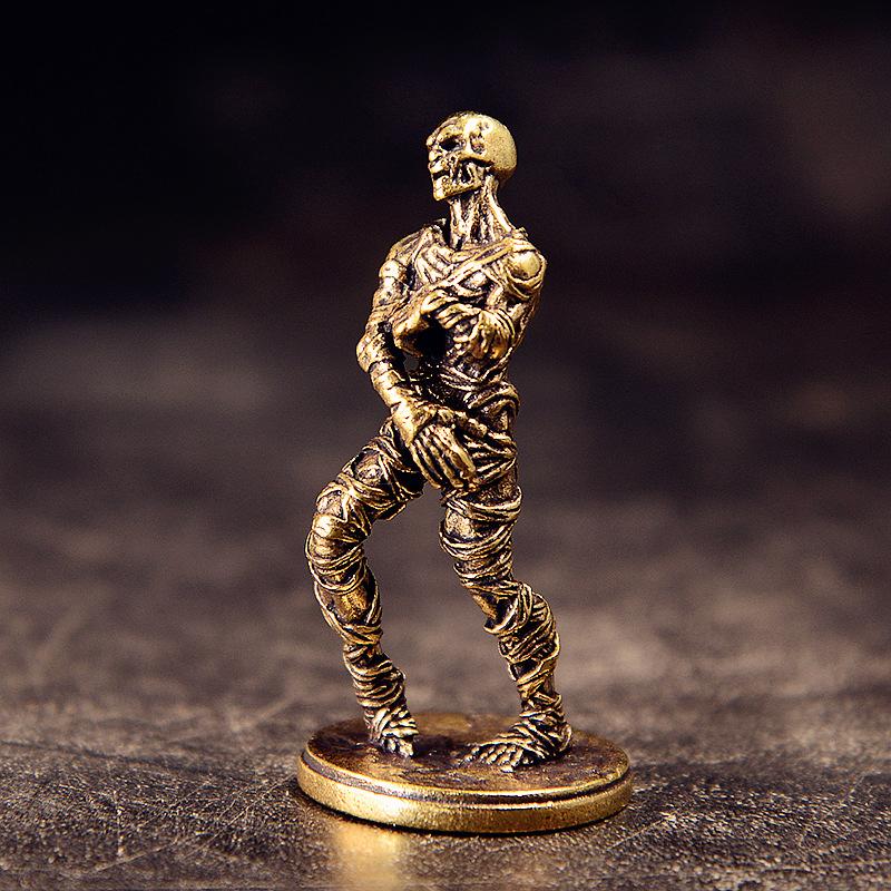 

Retro Zombie Brass Ornament Antique Desktop Model Halloween Decoration Coffee Table Decoration Mini Desktop Crafts Home Decor