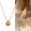 Contemporary Hollow Teardrop Necklace Stainless Steel Small Bag Neckchain Everyday Wear Jewelry Women's Accessories
