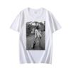 Bob Marley Guitarra Preto Branco Camiseta Divertida Verão Homens Mulheres Vintage Hip Hop Oversized Manga Curta Camisetas Gótico Streetwear