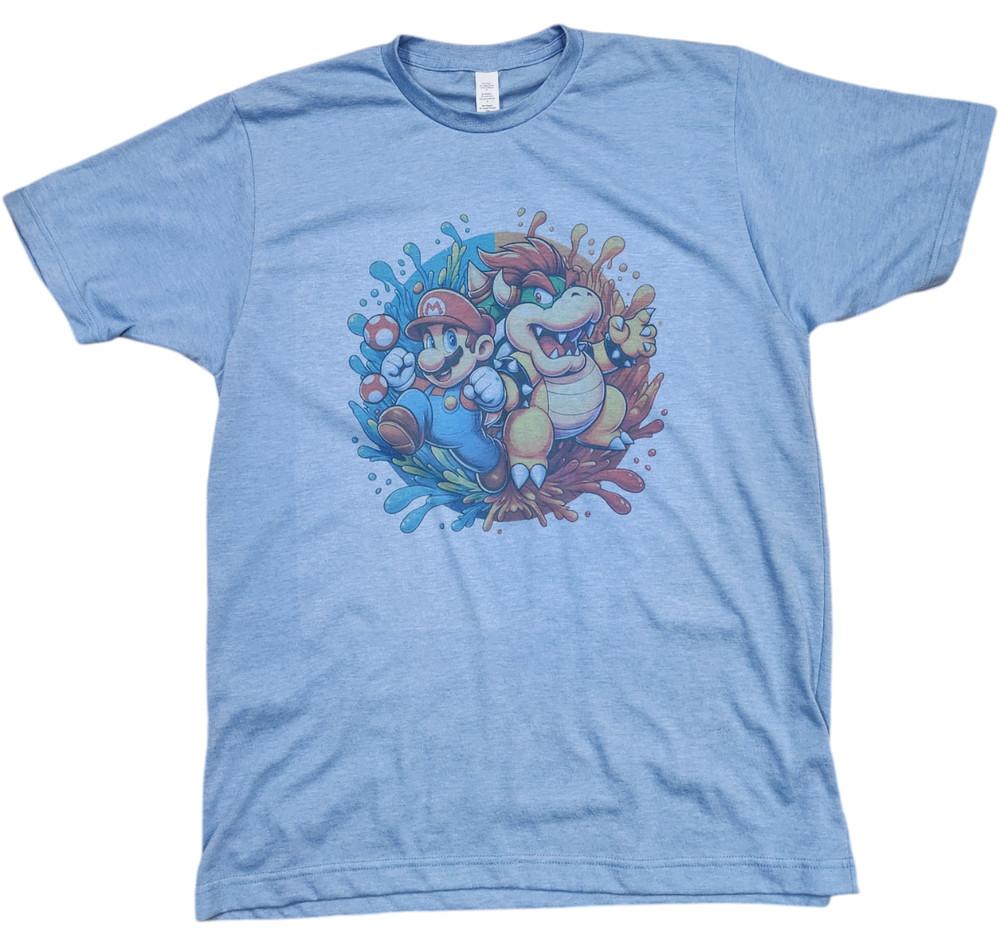 Super Mario Brothers Character T Shirt vintage blue mens Unisex T-Shirt XL