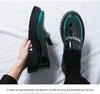 2024 Men's Thick Sole Height-Boost Patent Leather Chunky Loafers