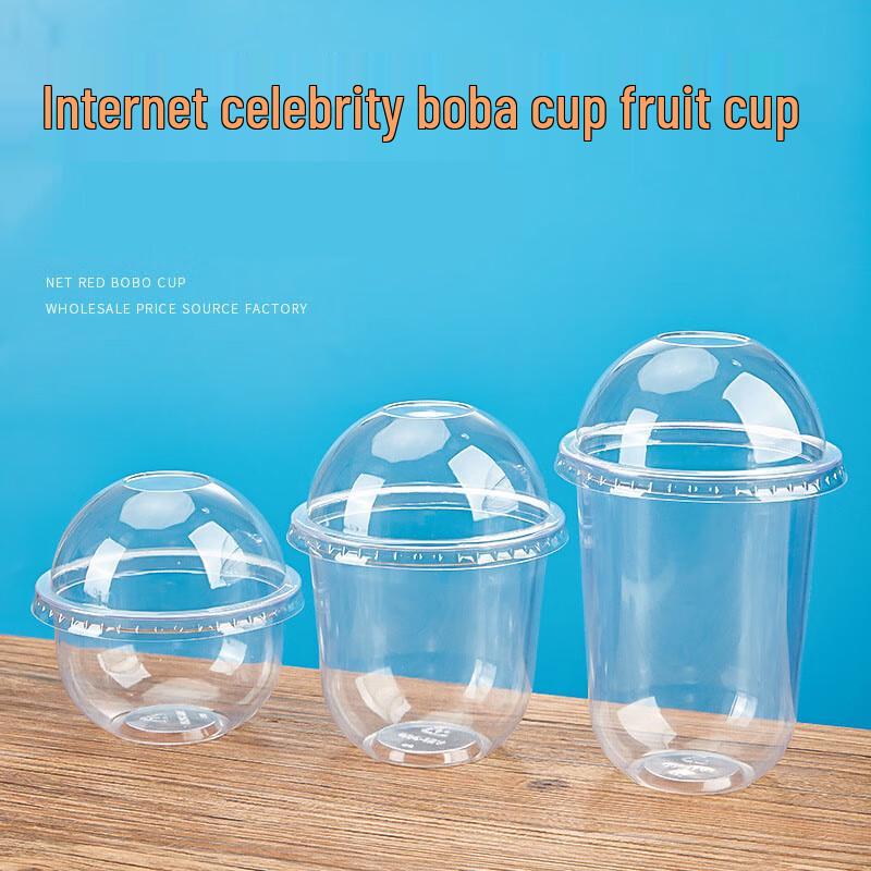 Disposable U-shaped Dessert Cup with Dome Lid