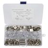 160pcs 6 Styles RV Shelf Pins Kit Nickel Shelf Support Pegs Cylindrical Pins Holder L Shaped Bracket