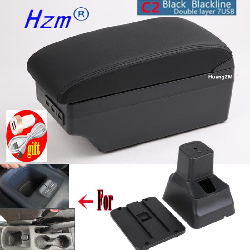 For Nissan Versa Armrest Box Almera 2020-2024 Central Console Storage Box Ashtray Cup Holder PU Leather USB Charging LED
