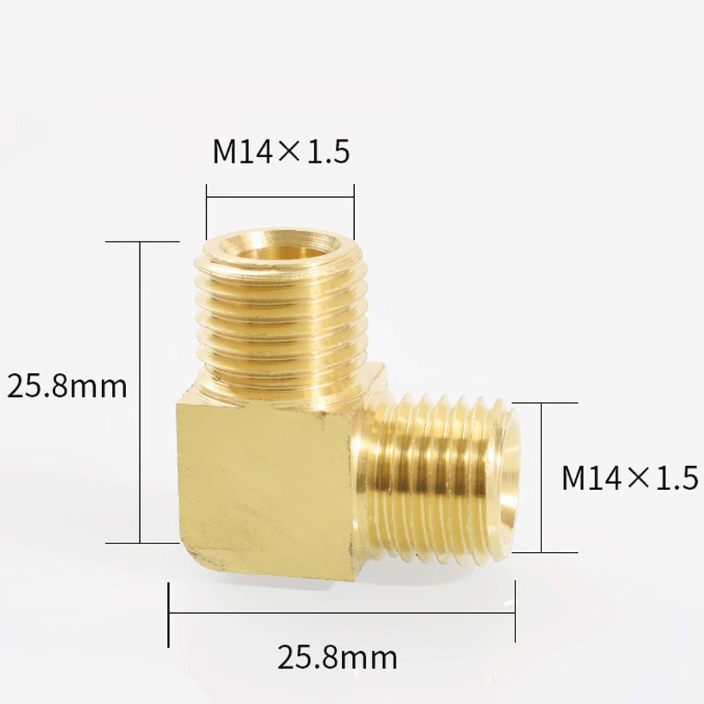 M12 M14 M16 M18 Metrico 1/8" 1/4" 3/8" 1/2" BSP Maschio Gomito a 90 Gradi Raccordo Tubo in Ottone Connettore Accoppiatore Acqua Gas Olio