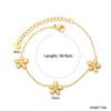 Fashion Beach Tassel Bracelet for Girls, Dating Jewelry Vintage Elegant Stainless Steel Gold-plated Bracelet Accessory