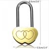 40mm Love lock tourist attraction ing lock concentric lock wedding lock cannot be opened Engraved Double Heart Lock