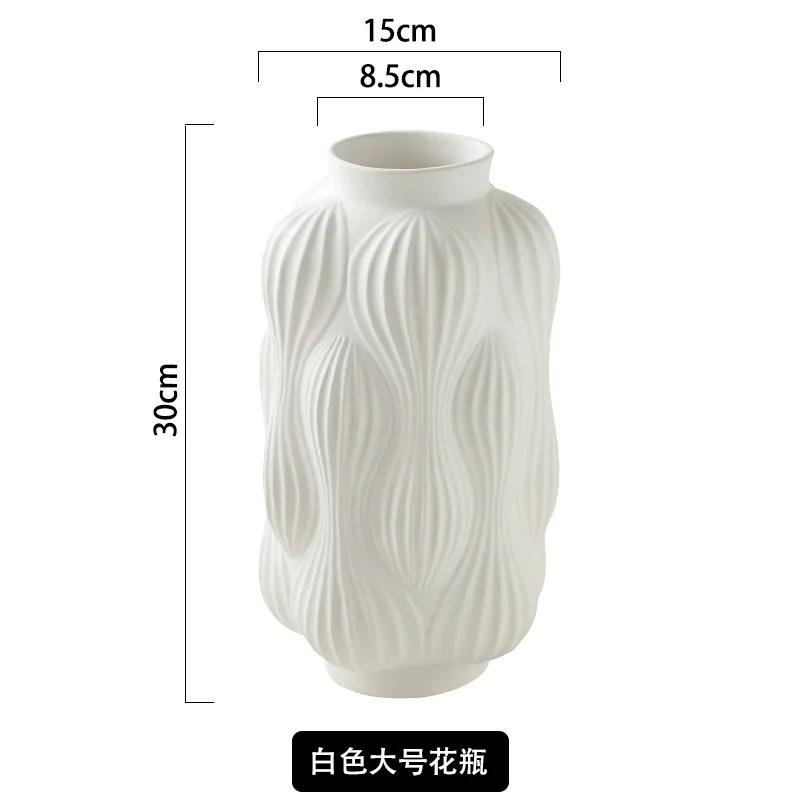 Nordic Creative Ceramic Vase Decoration Gold Embossed Texture Crafts Home Living Room Modern Flower Arrangement Accessories