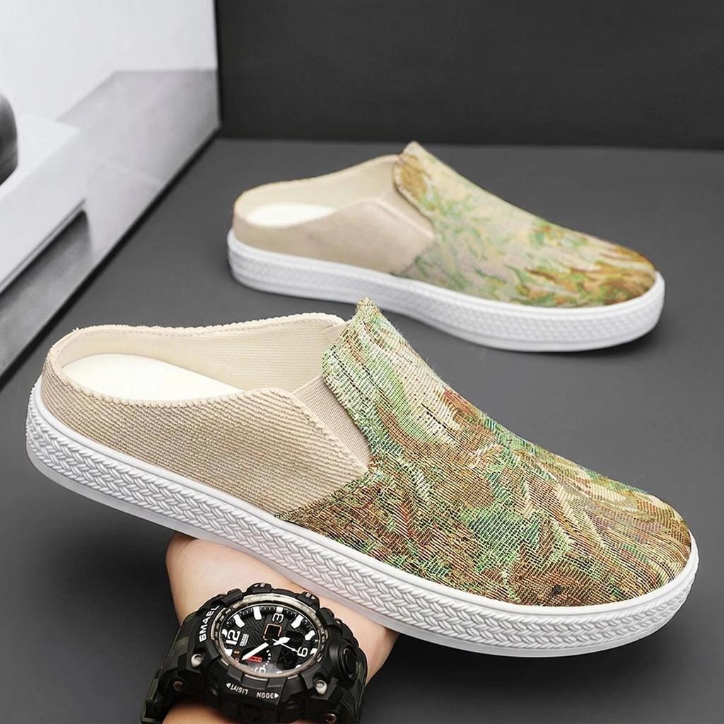 Men's Summer Mesh Slip-On Backless Beach Slippers