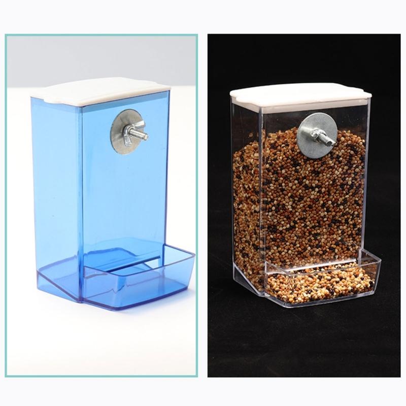 Dustproof Bird Food Feeder Hangable Feeding Box Automatic Bird Feeder Anti-spill Bird Food Container with Large Capacity