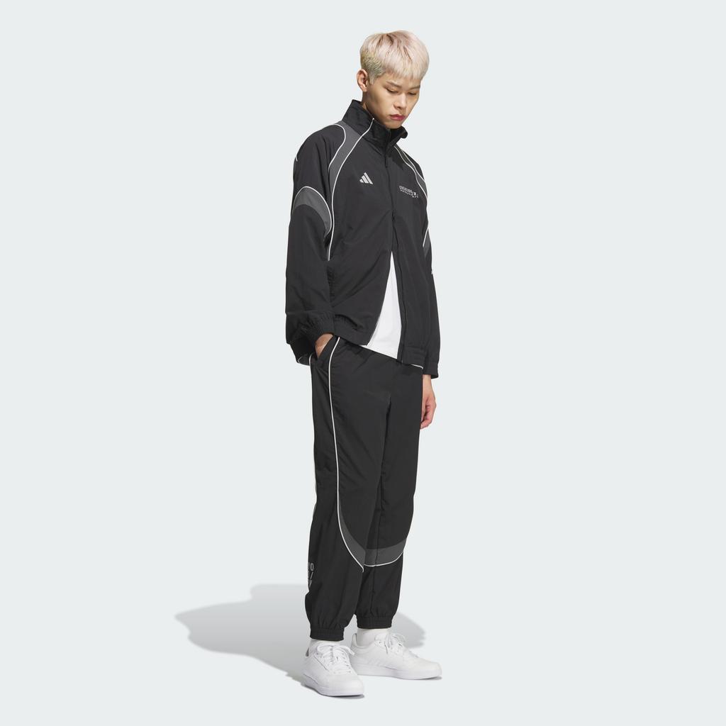 ADIDAS Brand Love Loose Fit Light Woven Full Length Elastic Cuff Pants Kf1337