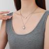 Elegant Geometric Double Layer Necklace For Women In Stylish Gold And Silver Colors