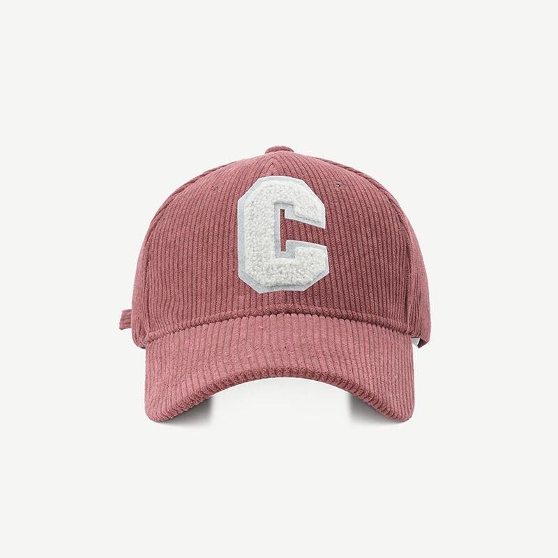 Fashion Corduroy Baseball Cap Ladies Letter C Snapback Hat Women Shopping Dress Up Adjustable Casual Caps Hip Hop Hats