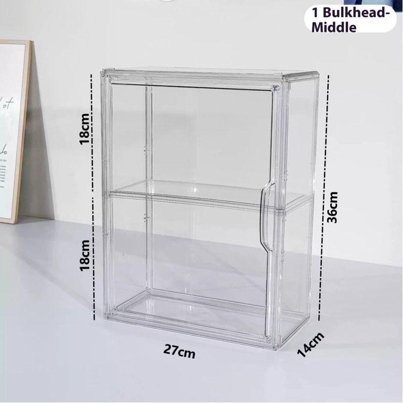 1/2/3 Warstwy Pudełko do Przechowywania Labubu Przezroczyste Akrylowe Pudełka Ekspozycyjne Organizer na Lalki Biurkowy Pyłoszczelna Szafka Domowe Przechowywanie