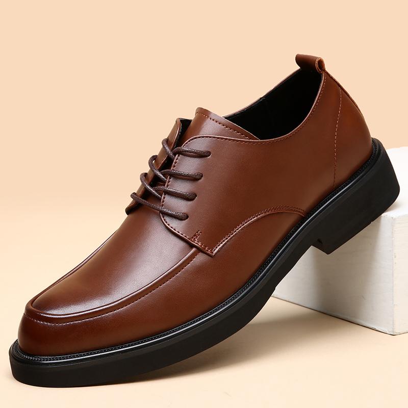 Luxury Brand Lace-Up Non-slip Men Business Black Shoes High Quality Formal Leather Men Dress Shoes Breathable Mens Casual Shoes