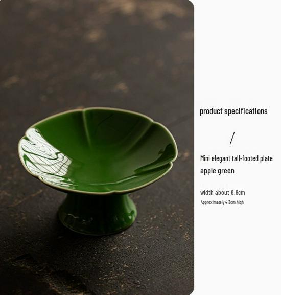Chinese Style Ceramic Dessert Plate - Exquisite Small Tray for Mooncakes and Snacks, 2025 New Design