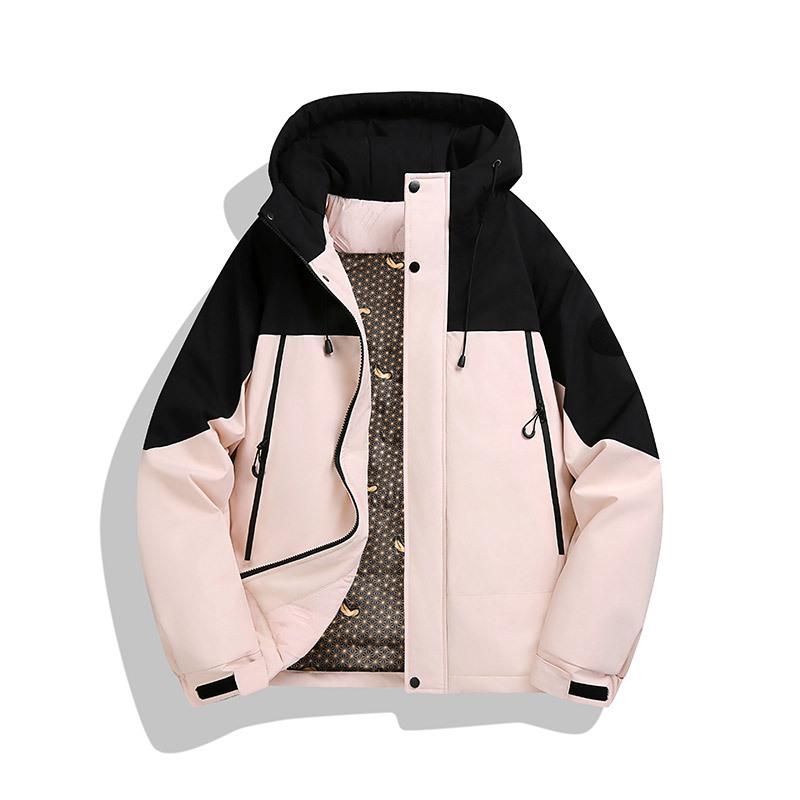 White Duck Down Hooded Large Size Men Women Thickened Warm Winter Jacket - Lightweight Comfortable Long Sleeve Cotton Coat Coat