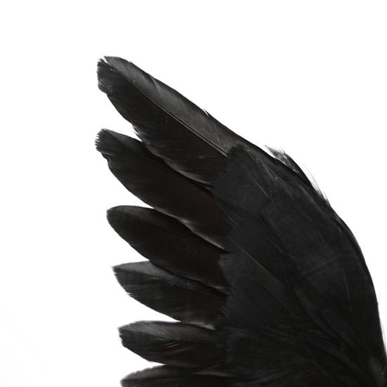 Halloween Crow Realistic Looking Super Soft Feather Black Feathered Crow Halloween Decor for Home