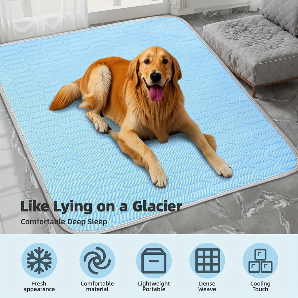 Summer Pet Cooling Mat Pad and Sleeping Pad Bed for Cat & Dog - Sweat Absorbent Surface - Keeps Your Pets Cool and Comfortable All Summer Long