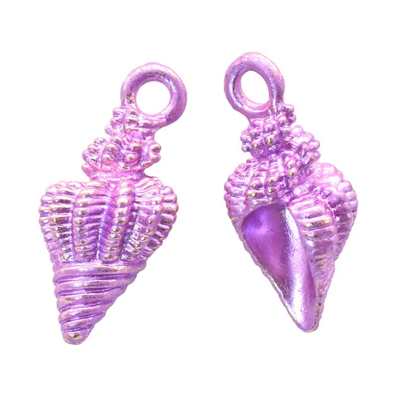 Multicolor Starfish & Seashell Conch Pendant — Marine Life DIY Alloy Jewelry Accessory